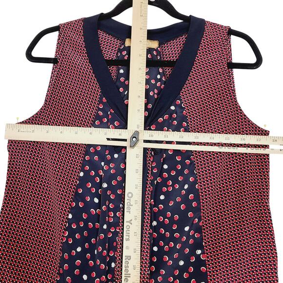 Ellen Tracy Size 4 Multi-Color Sleeveless Bow Blouse PRE-OWNED - Picture 10 of 10